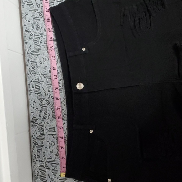 Ripped Black Shorts - Picture 6 of 12